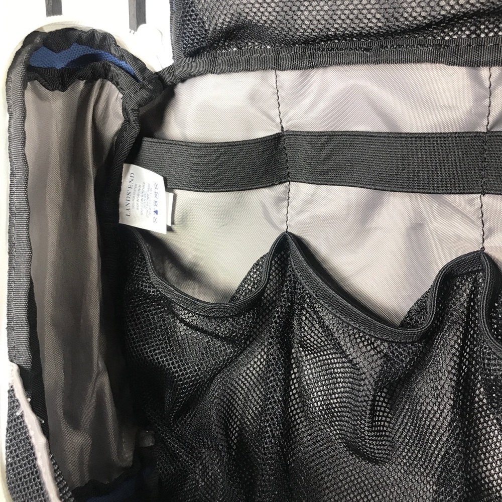 ‼️SOLD‼️ LANDS END Blue White Travel ZIP Up - Picture 7 of 8